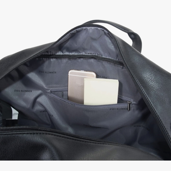 Kenneth Cole REACTION Port Stanley Duffel Pebbled Vegan Leather Carry on… - Picture 3 of 10
